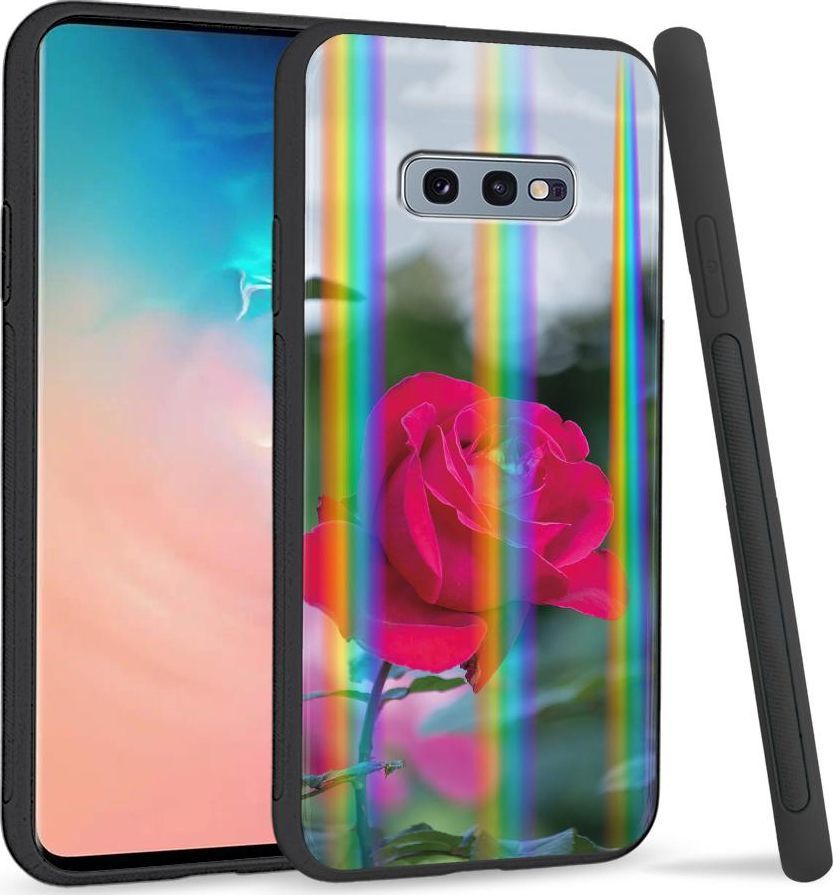 Super Fashion Etui na telefon Samsung S10E Rainbow Case Pąk rózy 1