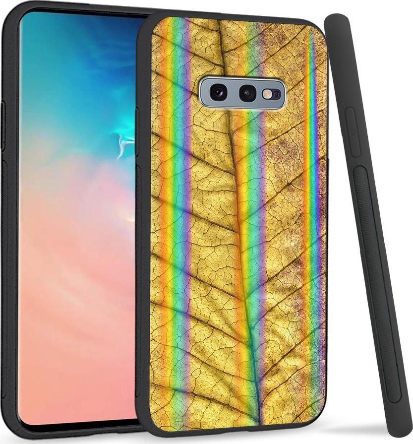 Super Fashion Etui na telefon Samsung S10E Rainbow Case Żółty liść 1