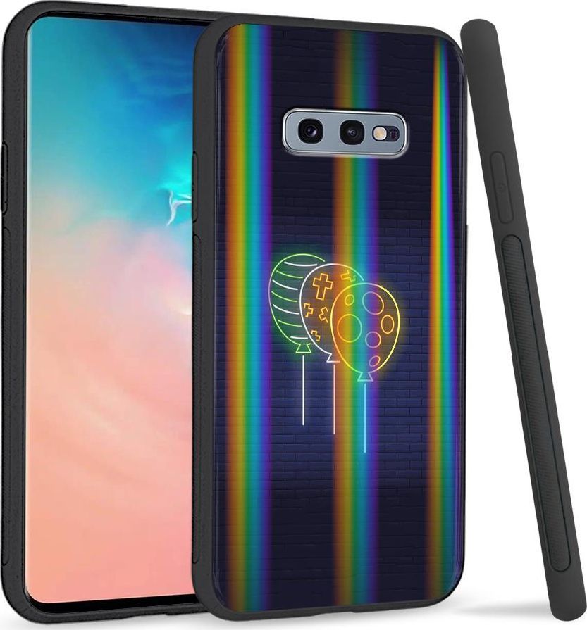 Super Fashion Etui na telefon Samsung S10E Rainbow Case Neonowe balony 1