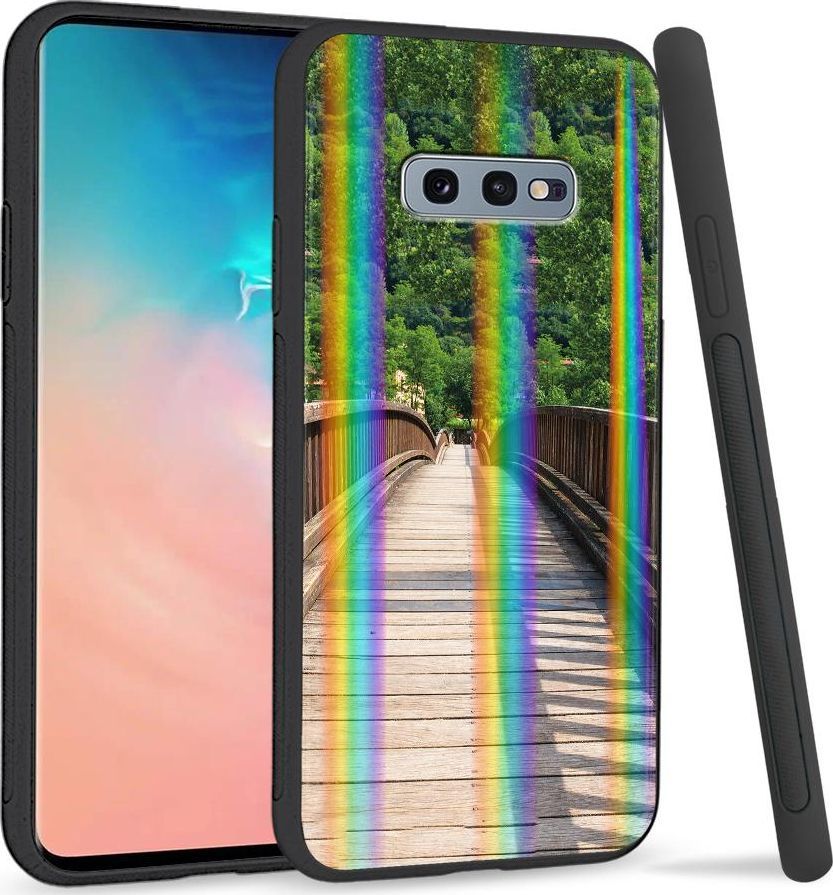Super Fashion Etui na telefon Samsung S10E Rainbow Case Drewniany most 1