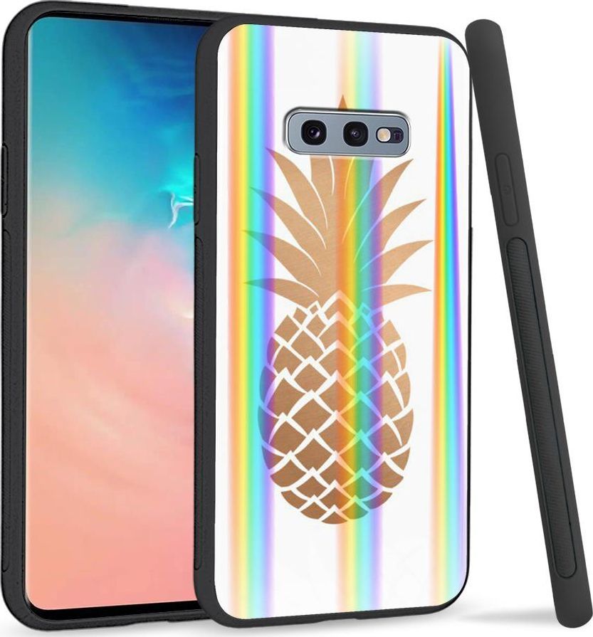 Super Fashion Etui na telefon Samsung S10E Rainbow Case Złoty Ananas 1