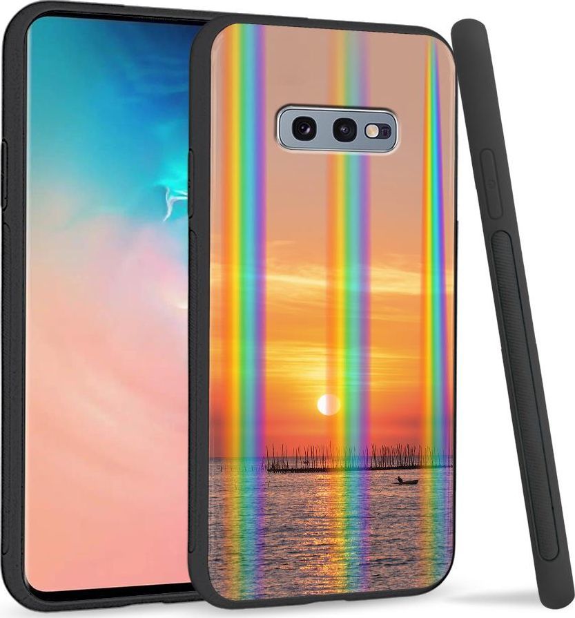 Super Fashion Etui na telefon Samsung S10E Rainbow Case Zachód słońca 1