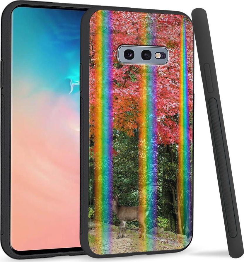 Super Fashion Etui na telefon Samsung S10E Rainbow Case Jeleń 1
