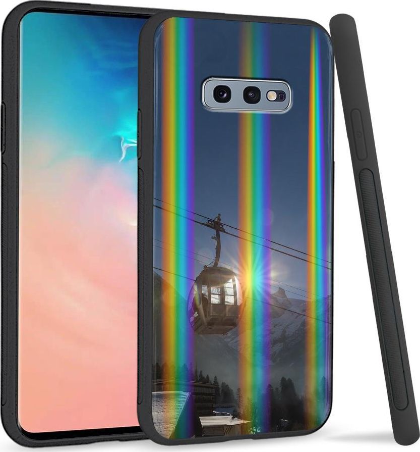 Super Fashion Etui na telefon Samsung S10E Rainbow Case Kolejka linowa 1