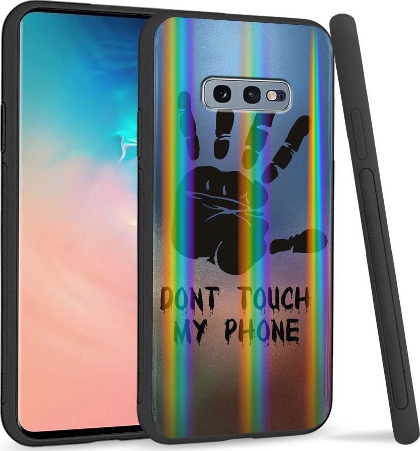 Super Fashion Etui na telefon Samsung S10E Rainbow Case Don't Touch My Phone 1