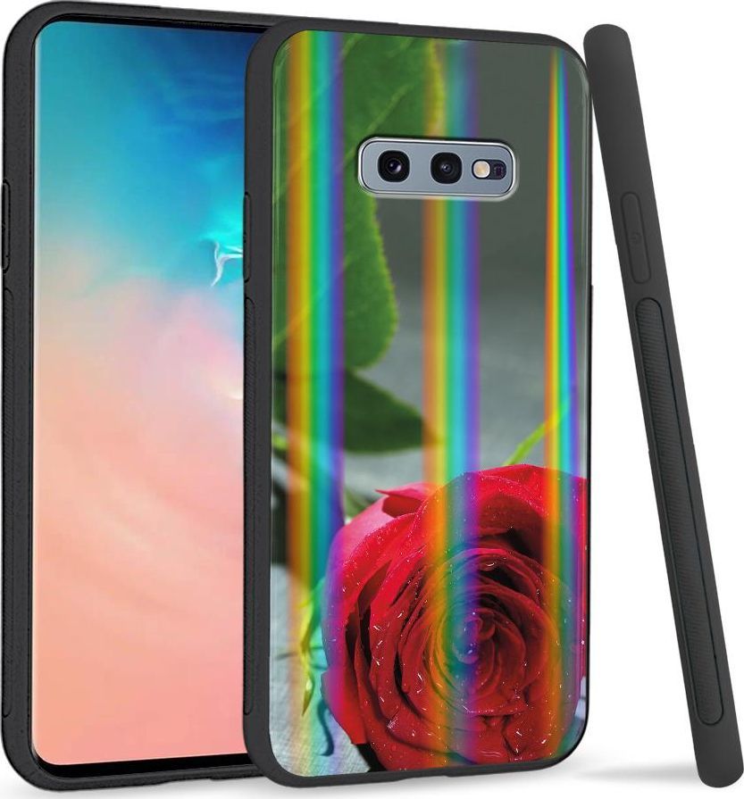 Super Fashion Etui na telefon Samsung S10E Rainbow Case Czerwona róża 1
