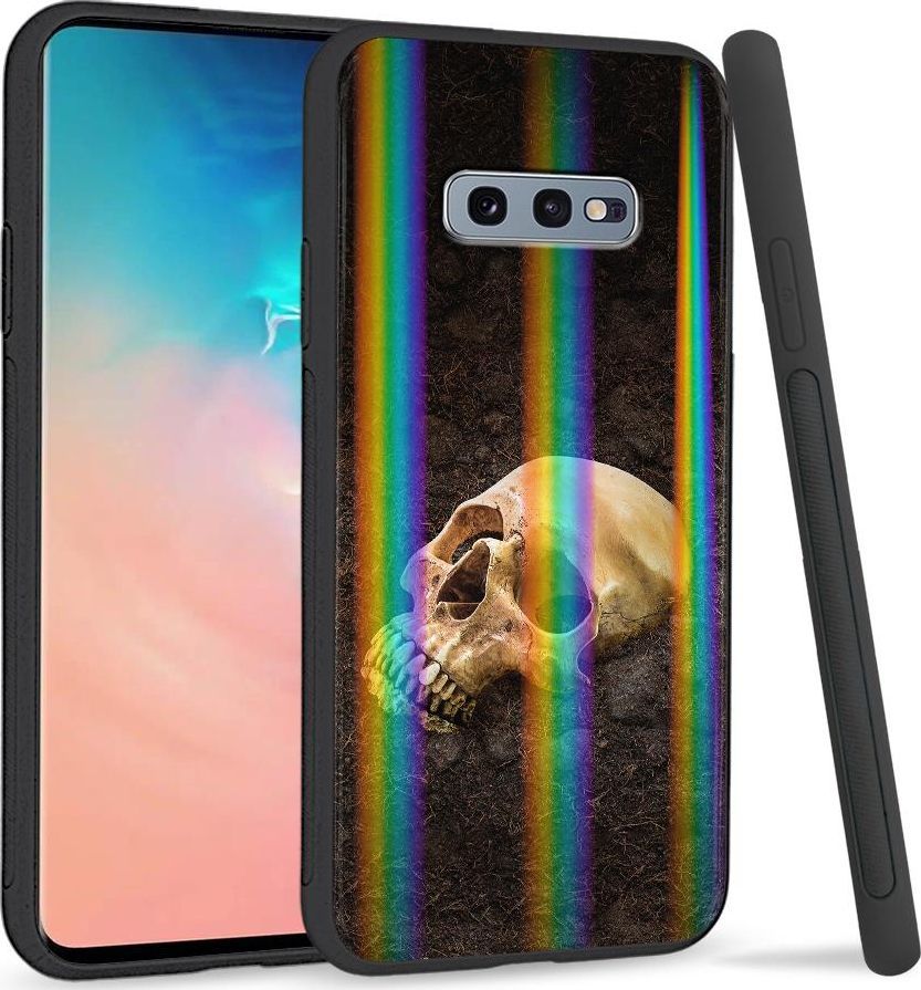 Super Fashion Etui na telefon Samsung S10E Rainbow Case Czaszka w ziemi 1