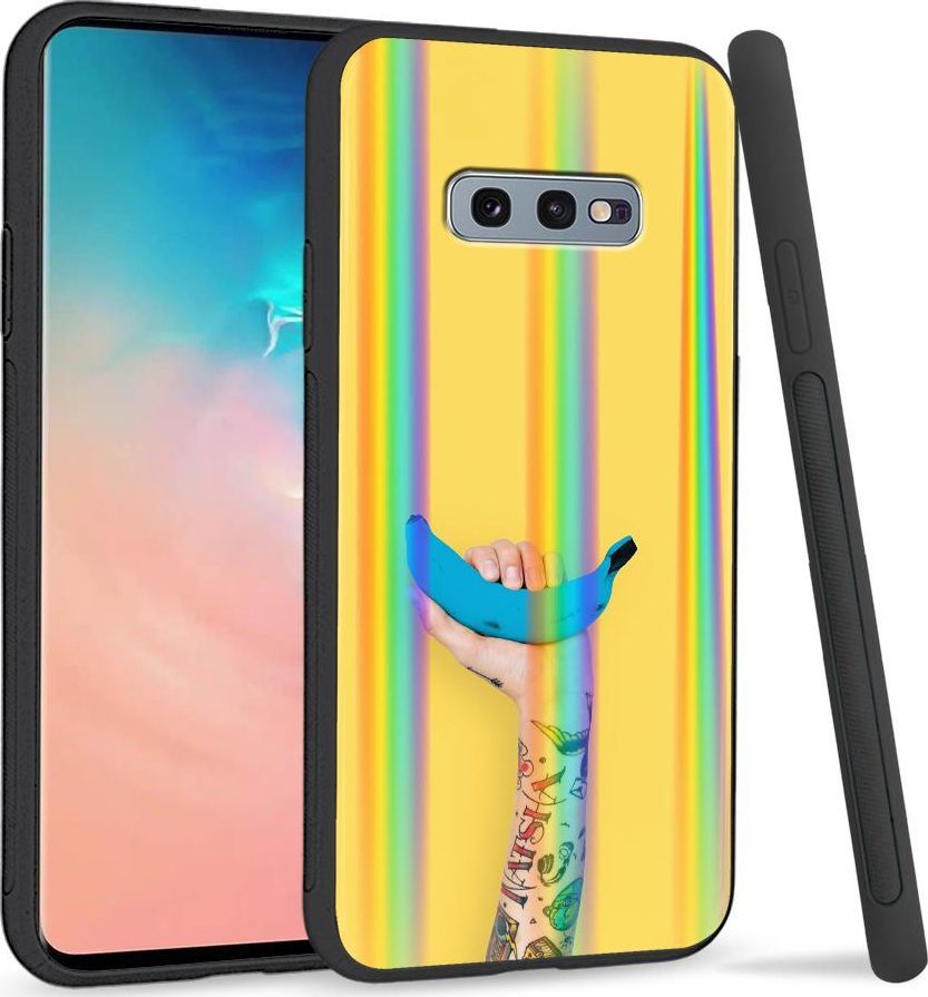 Super Fashion Etui na telefon Samsung S10E Rainbow Case Niebieski banan 1