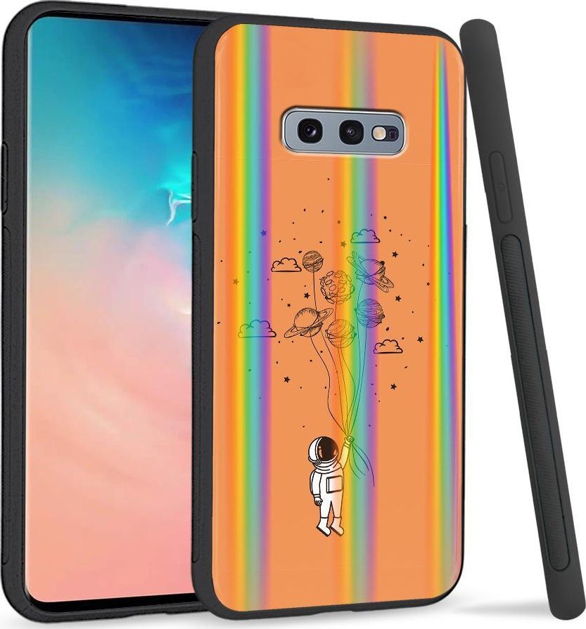 Super Fashion Etui na telefon Samsung S10E Rainbow Case Kosmiczne balony 1