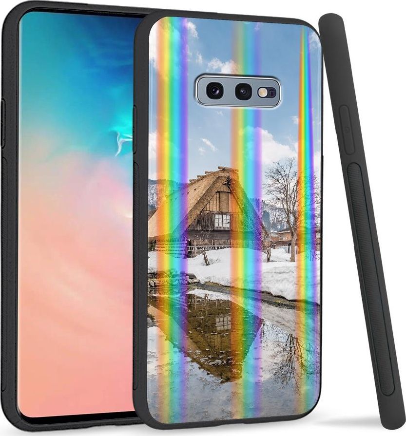 Super Fashion Etui na telefon Samsung S10E Rainbow Case Chatka 1