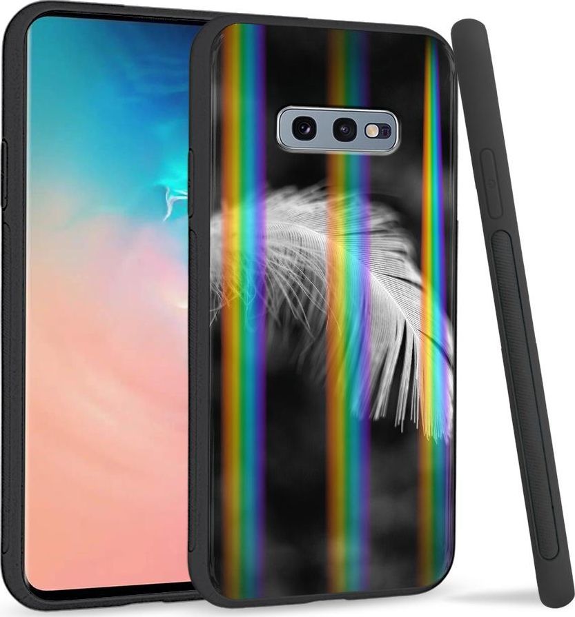 Super Fashion Etui na telefon Samsung S10E Rainbow Case Pióro 1