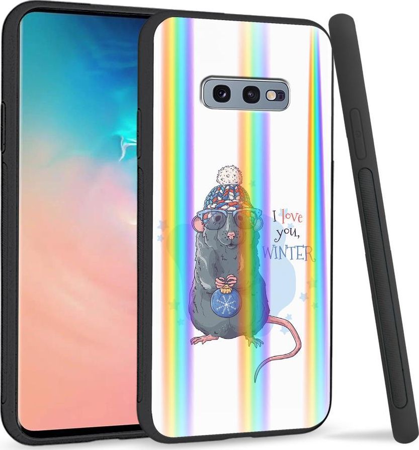 Super Fashion Etui na telefon Samsung S10E Rainbow Case Myszka 1