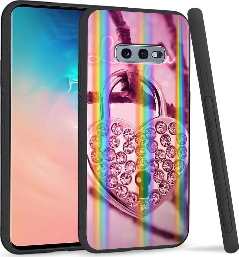 Super Fashion Etui na telefon Samsung S10E Rainbow Case Kłódka 1