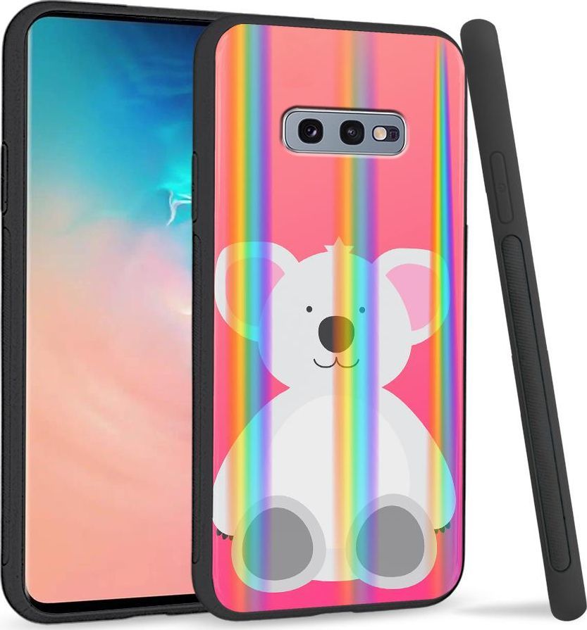 Super Fashion Etui na telefon Samsung S10E Rainbow Case White Bear 1