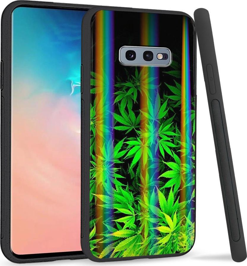 Super Fashion Etui na telefon Samsung S10E Rainbow Case Czarne Zioło 1
