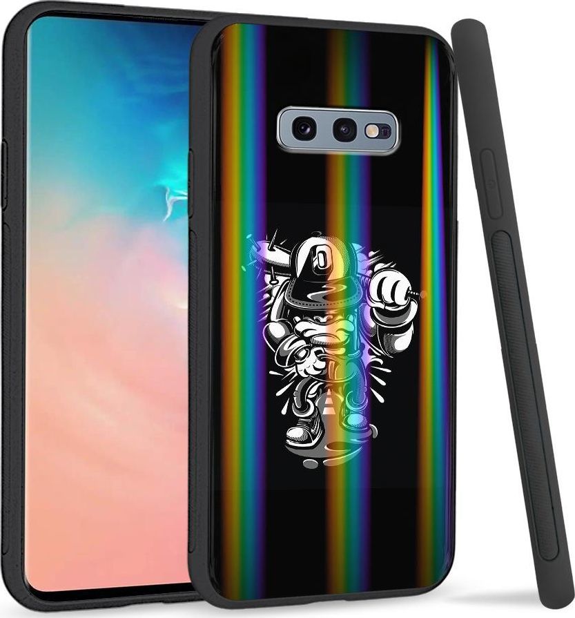 Super Fashion Etui na telefon Samsung S10E Rainbow Case Małpa gangster 1