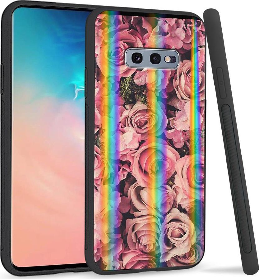 Super Fashion Etui na telefon Samsung S10E Rainbow Case Roses 1