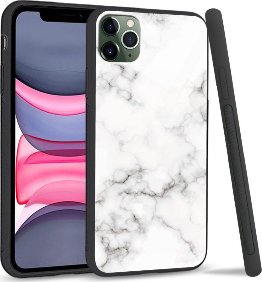 Super Fashion Etui na telefon Apple Iphone 11 Premium Case White granite 1