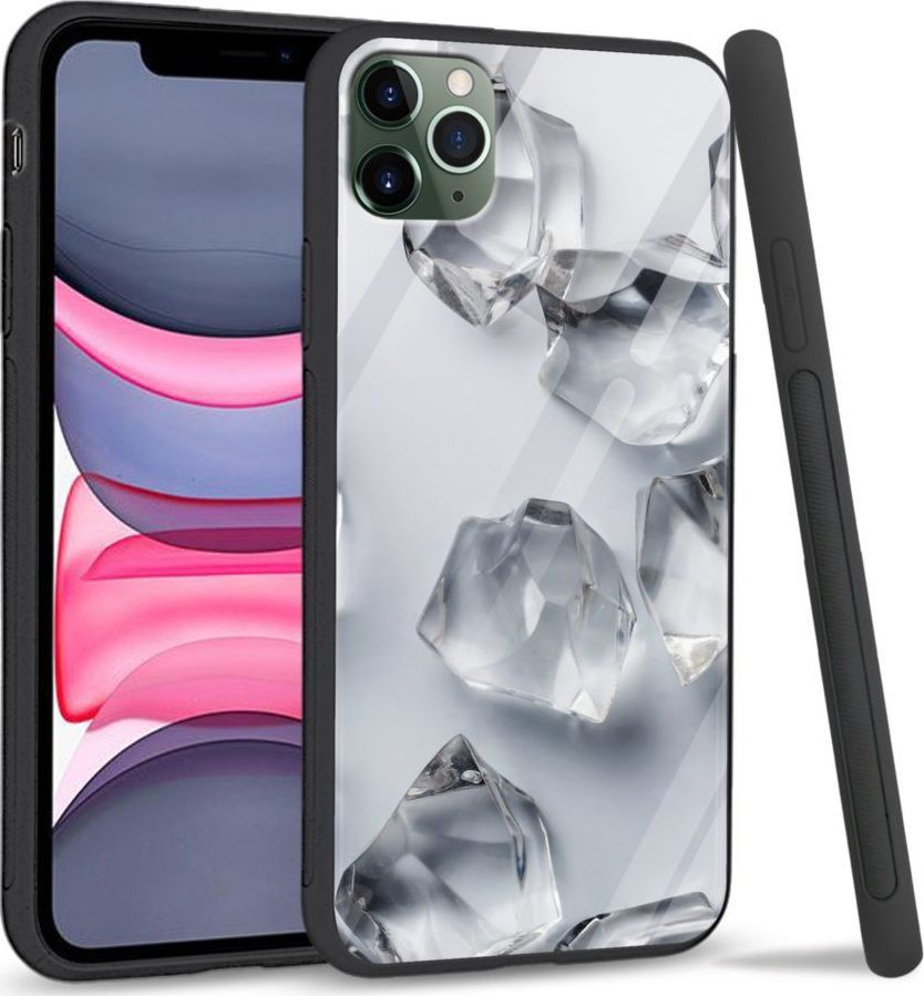 Super Fashion Etui na telefon Apple Iphone 11 Premium Case White glass cubes 1