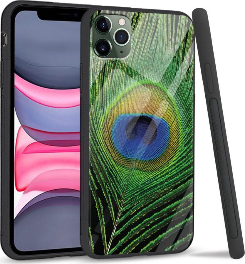 Super Fashion Etui na telefon Apple Iphone 11 Premium Case Peacock Feather 1