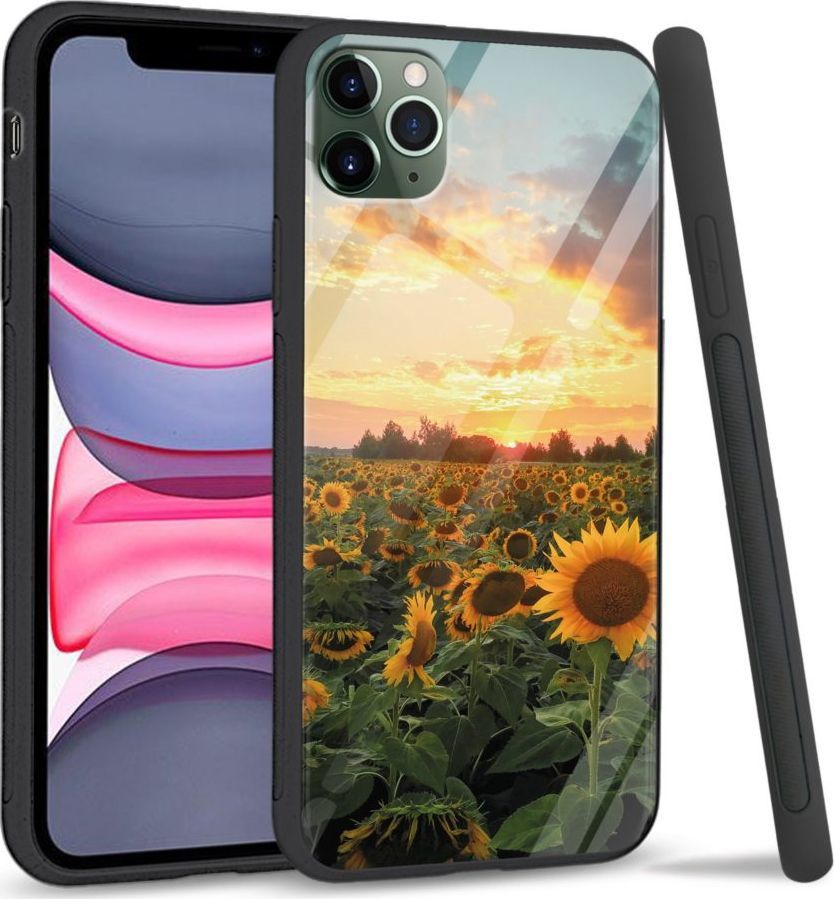 Super Fashion Etui na telefon Apple Iphone 11 Premium Case Sunflower Garden 1