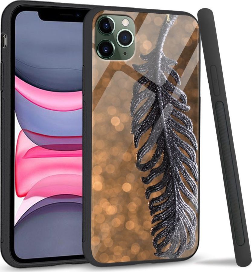 Super Fashion Etui na telefon Apple Iphone 11 Premium Case Metal Feather 1