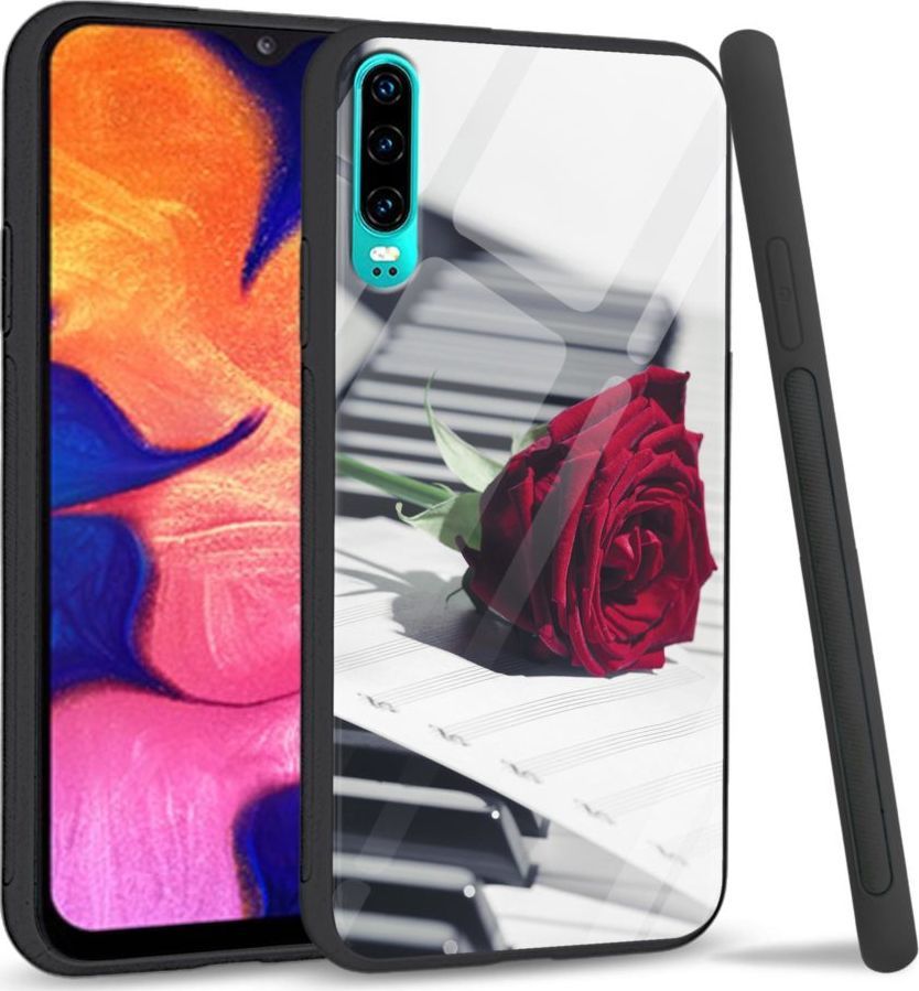 Super Fashion Etui na telefon Huawei P30 Premium Case Rose Piano 1