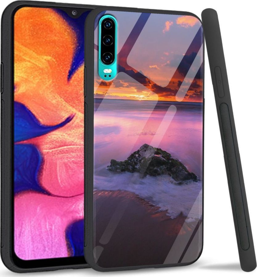 Super Fashion Etui na telefon Huawei P30 Premium Case Sunset beach 1