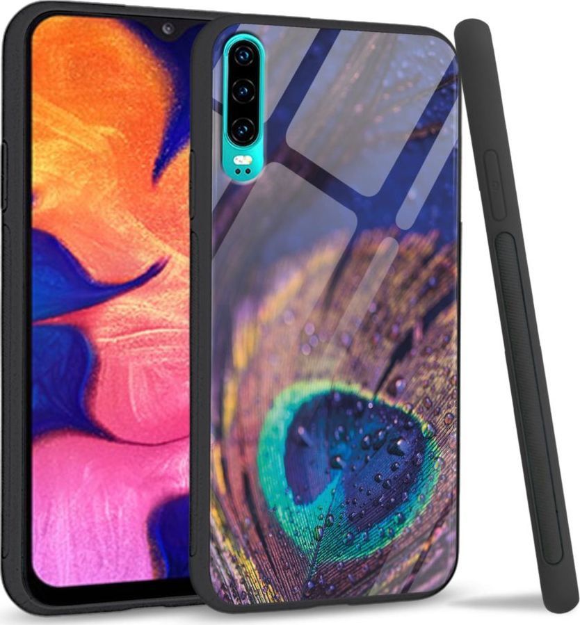 Super Fashion Etui na telefon Huawei P30 Premium Case Peacock Feather Closeup 1