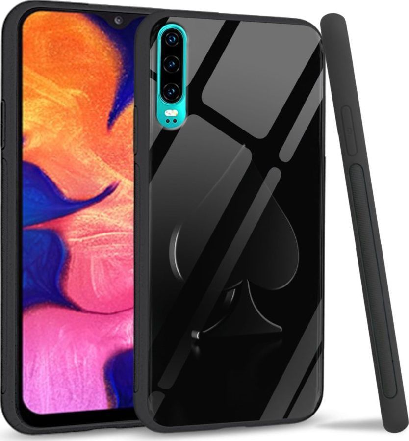 Super Fashion Etui na telefon Huawei P30 Premium Case Black spade 1