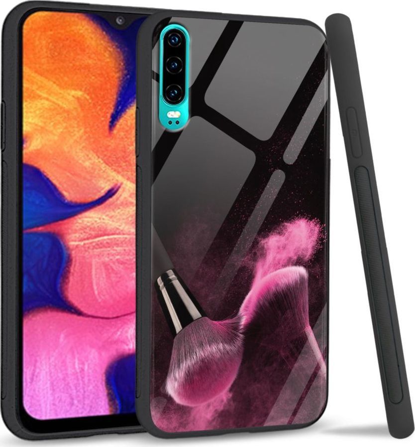 Super Fashion Etui na telefon Huawei P30 Premium Case Pink powder brush 1