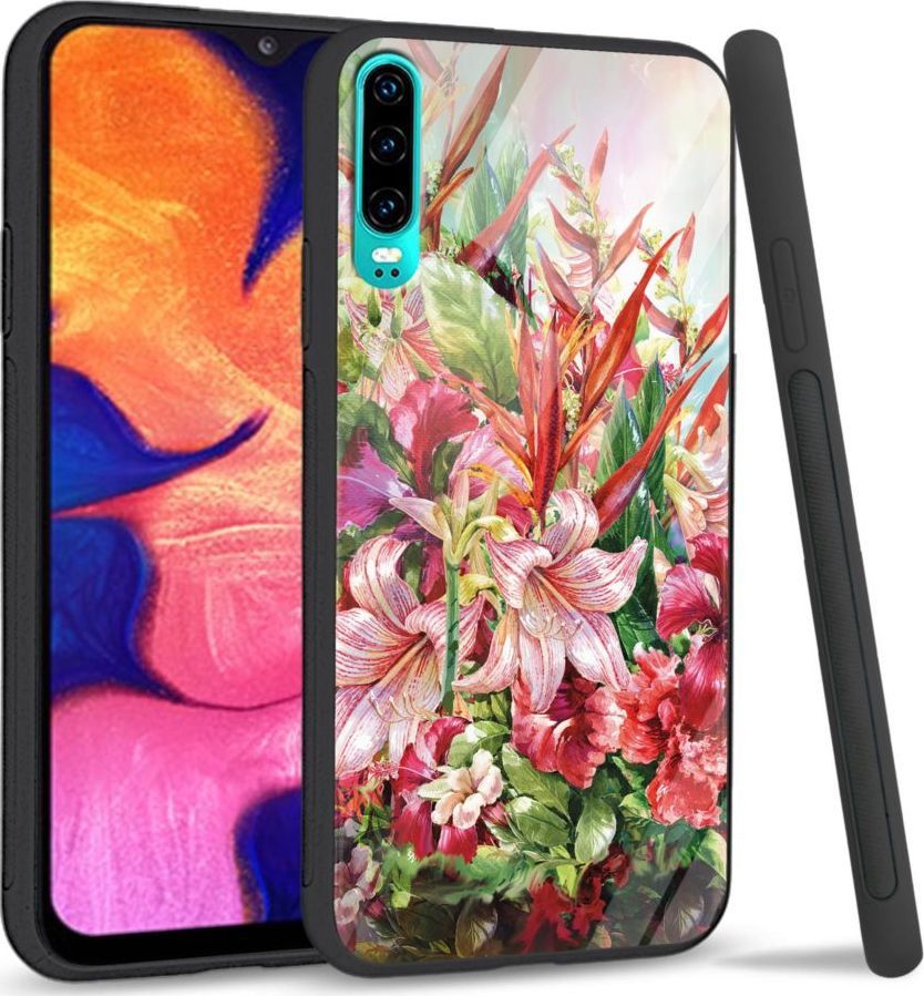 Super Fashion Etui na telefon Huawei P30 Premium Case Flowers 1