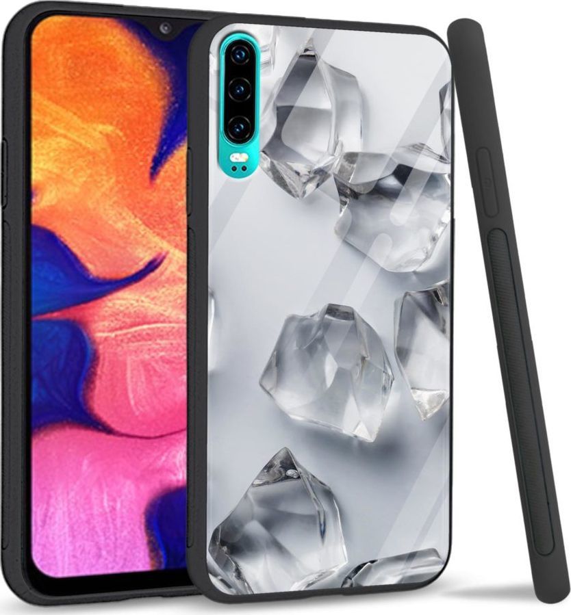 Super Fashion Etui na telefon Huawei P30 Premium Case White glass cubes 1