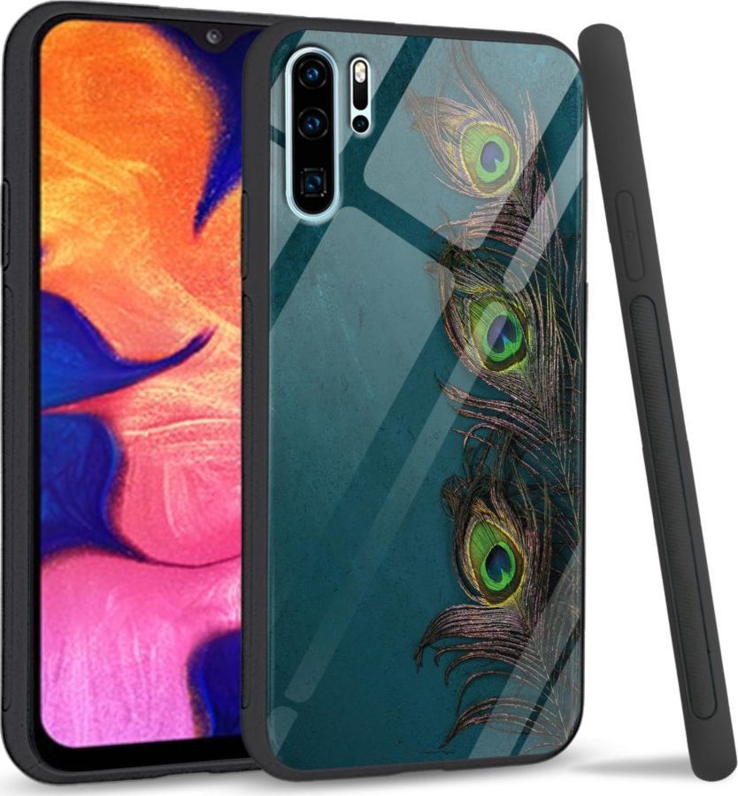 Super Fashion Etui na telefon Huawei P30 PRO Premium Case Three Peacock Feathers 1