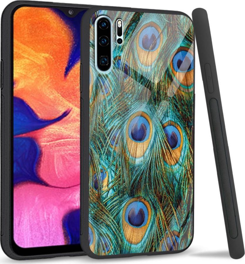 Super Fashion Etui na telefon Huawei P30 PRO Premium Case Peacock Feather Bunch 1