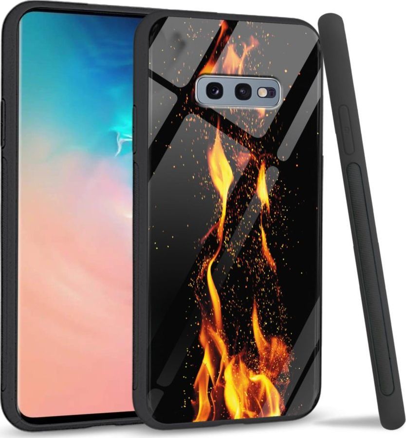 Super Fashion Etui na telefon Samsung Galaxy S10E Premium Case Crackling Fire 1