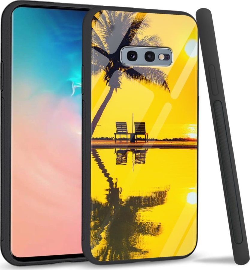Super Fashion Etui na telefon Samsung Galaxy S10E Premium Case Yellow sunset 1