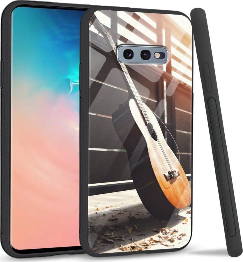 Super Fashion Etui na telefon Samsung Galaxy S10E Premium Case Wooden Guitar 1