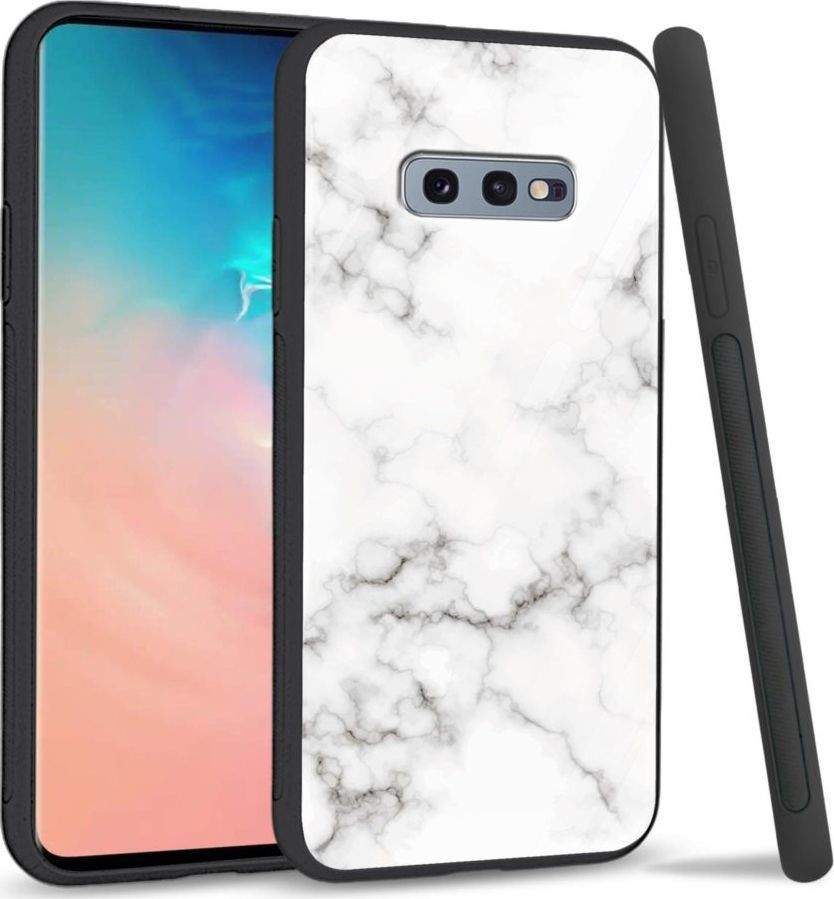 Super Fashion Etui na telefon Samsung Galaxy S10E Premium Case White granite 1