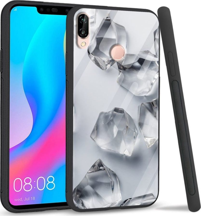 Super Fashion Etui na telefon Huawei P20 Lite 2019 Premium Case White glass cubes 1