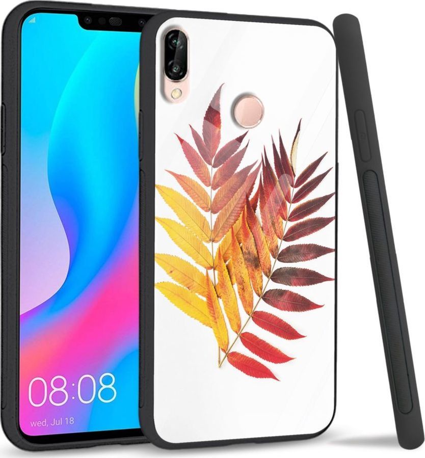 Super Fashion Etui na telefon Huawei P20 Lite 2019 Premium Case Reddish yellow leaves 1