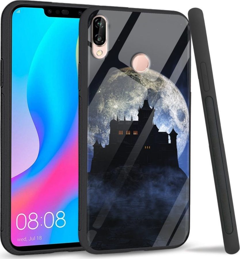 Super Fashion Etui na telefon Huawei P20 Lite 2019 Premium Case Moon castle 1