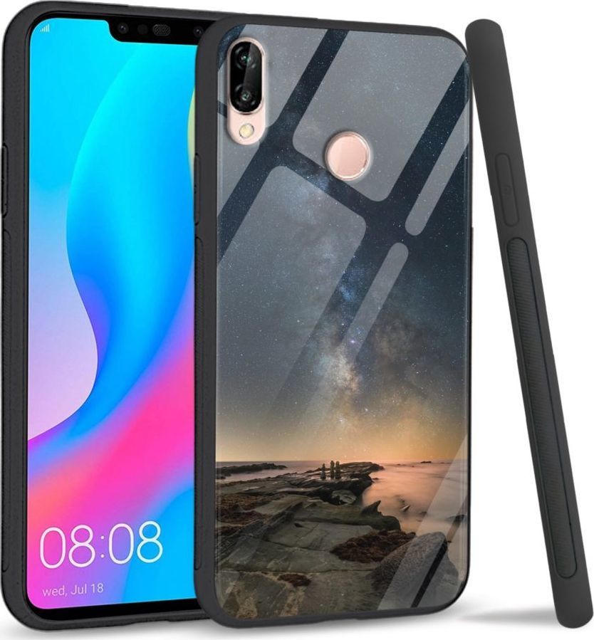 Super Fashion Etui na telefon Huawei P20 Lite 2019 Premium Case Stary night rocks 1