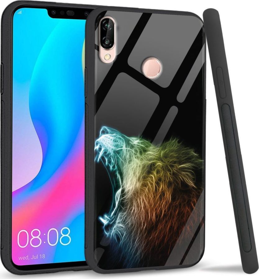 Super Fashion Etui na telefon Huawei P20 Lite 2019 Premium Case Roaring Lion 1