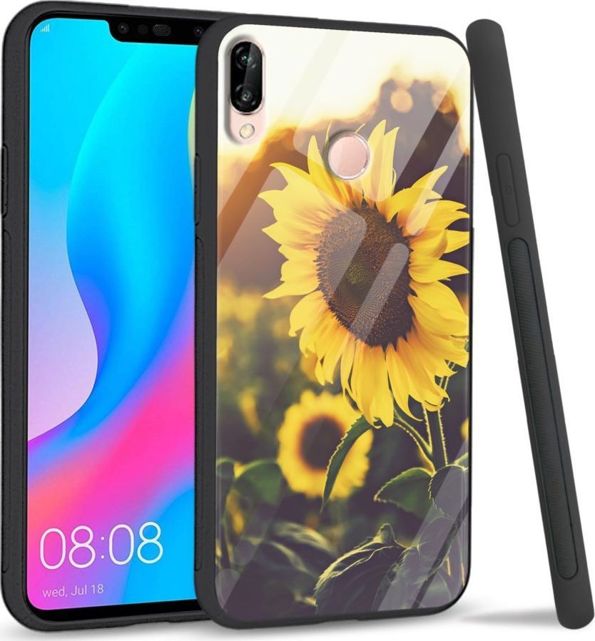 Super Fashion Etui na telefon Huawei P20 Lite 2019 Premium Case Sunflower field 1