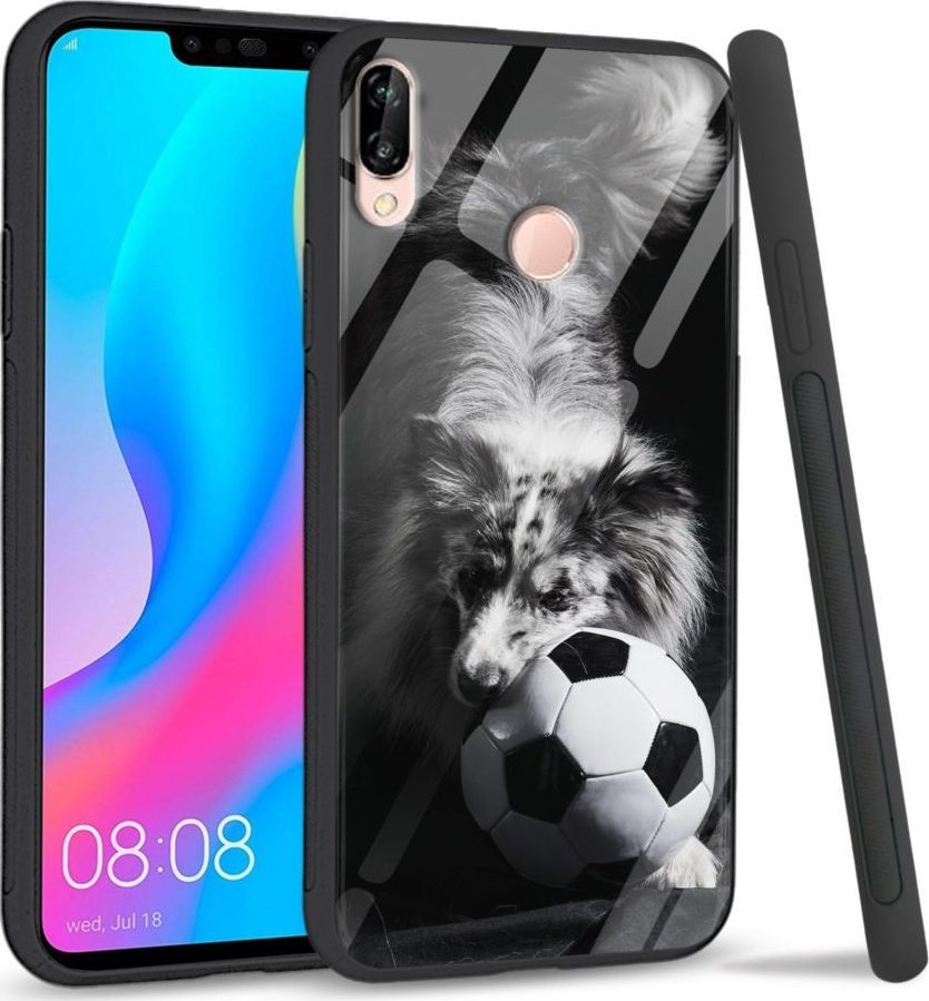 Super Fashion Etui na telefon Huawei P20 Lite 2019 Premium Case Dog with ball 1