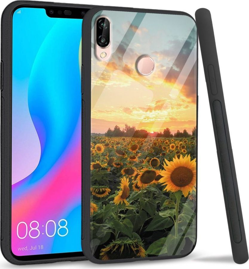 Super Fashion Etui na telefon Huawei P20 Lite 2019 Premium Case Sunflower Garden 1