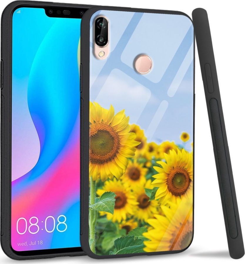 Super Fashion Etui na telefon Huawei P20 Lite 2019 Premium Case Sunflowers 1