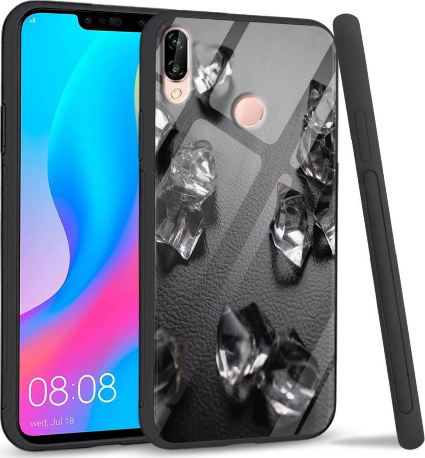 Super Fashion Etui na telefon Huawei P20 Lite 2019 Premium Case Glass Cube 1