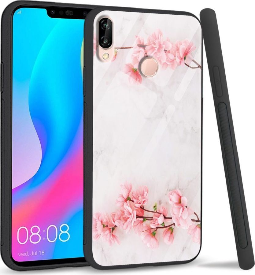 Super Fashion Etui na telefon Huawei P20 Lite 2019 Premium Case Due flowers 1